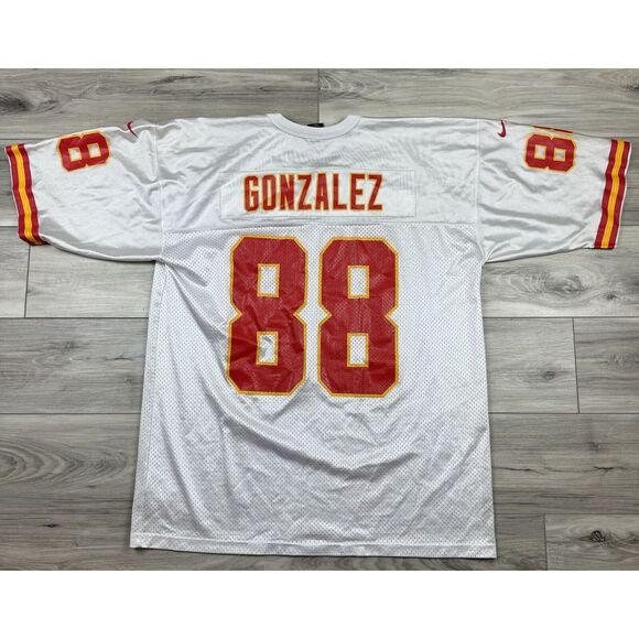 Vintage Nike Team Kansas City Chiefs Tony Gonzalez #88 White NFL Jersey Mens XXL - Picture 1 of 6